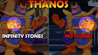 How did Thanos change in Marvel vs Capcom 2? Comparison Video Marvel Super Heroes Guide