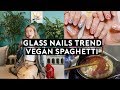Korean Nail Salon: Glass Nails, Cooking Vegan Spaghetti, Hair Treatment | DTV #102