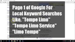 Tempe Web Design Lead Gen Site Google Page 1