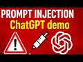 ChatGPT Prompt Injection example