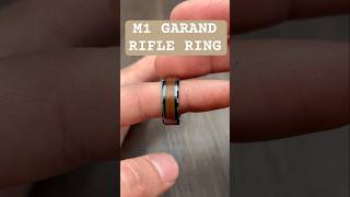 M1 Garand WWII Rifle Ring on Black Ceramic #handmade #military #ring #blackceramic