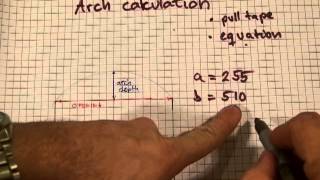 arch calculation for layout find radius given span and depth of arch