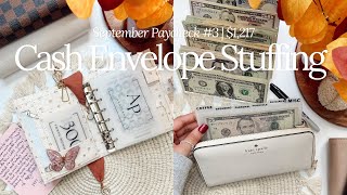 Cash Envelope Stuffing + Paying Off A Credit Card & Happy Mail | $1,217 | September Paycheck #3