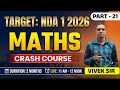 NDA 1 2026 Maths Crash Course Part 21 | 2 Months Complete Preparation | Live Class by Vivek Sir