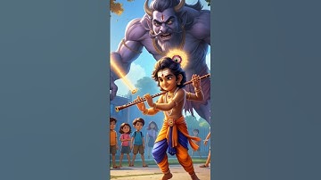 When the demon attacked the school, Krishna saved everyone 😢🙏| Ai hindi story |#ai #shorts #krishna