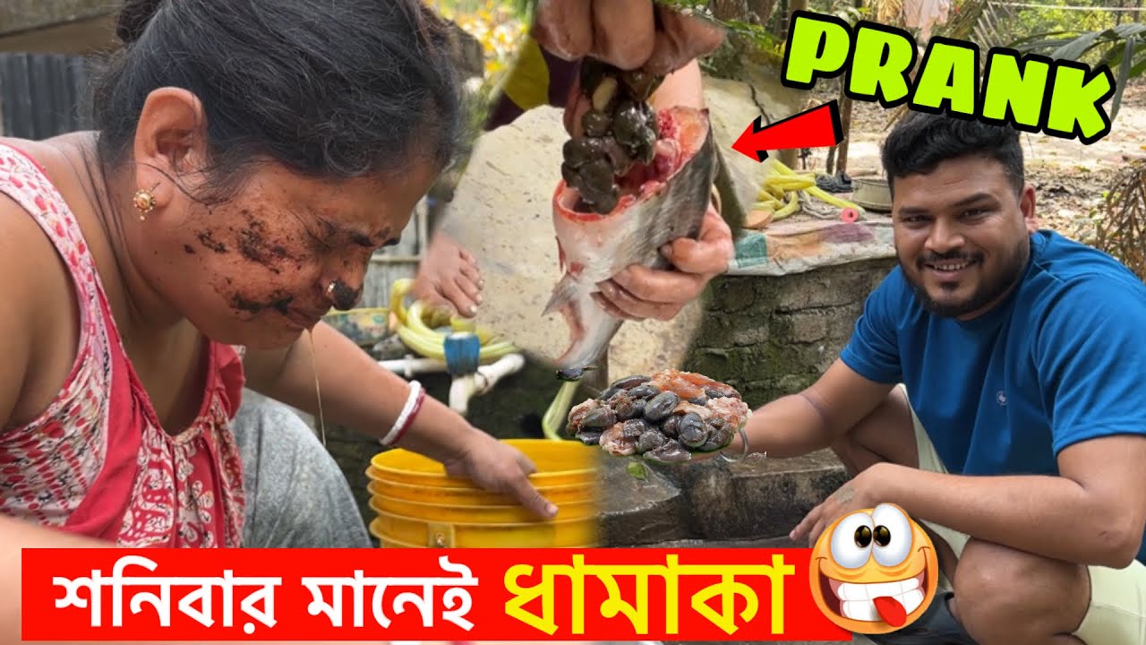 পাঙ্গাস মাছের নারীভুঁড়ি মুখে ঢুকিয়ে দিলো 🤮 Prank on My Whole Family 😂 | RD Boyes 