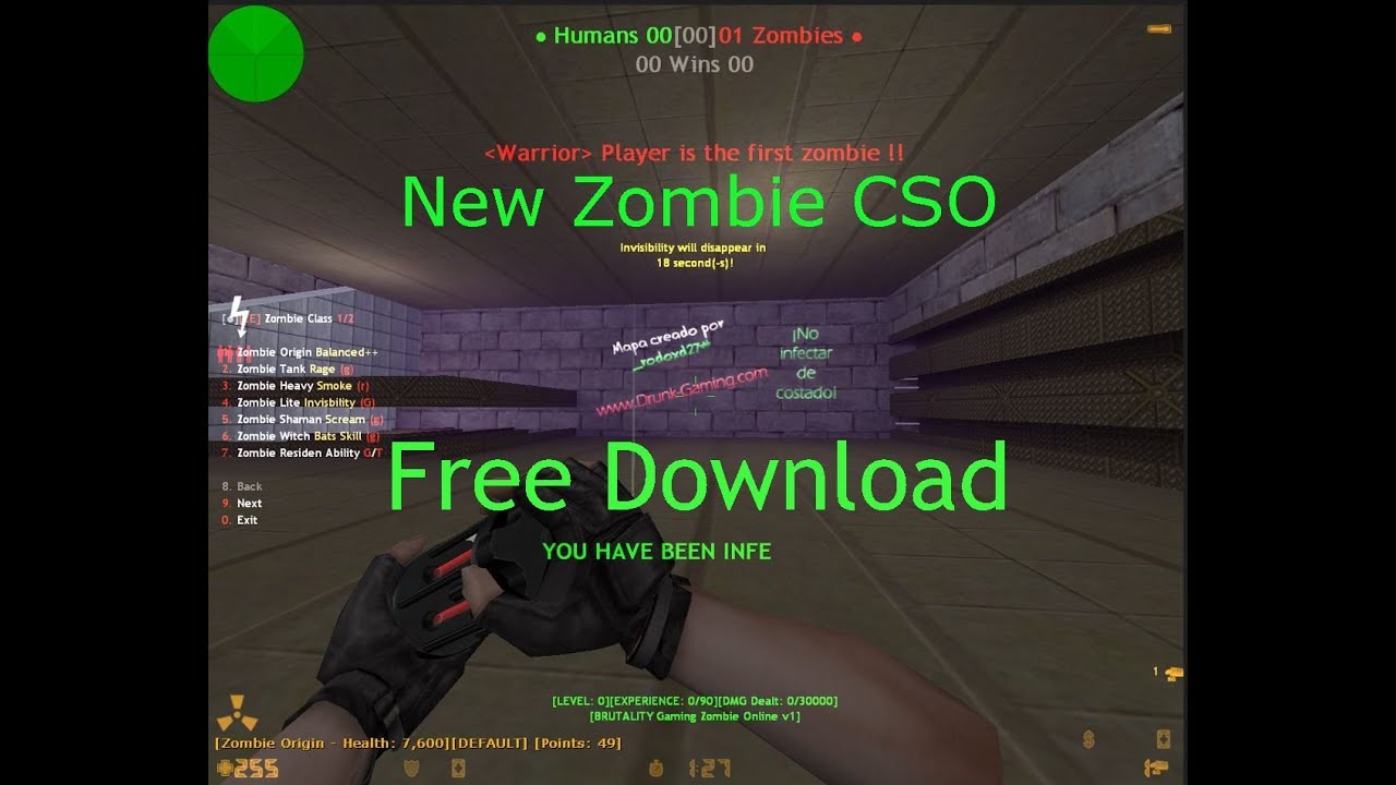 Cs1.6 Zombie CSO [VIPS | MONEY | POINTS | SHOP] New Mode Free Download ...