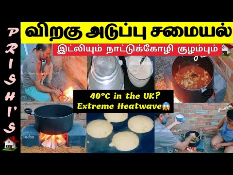 ?லண்டனில் விறகு அடுப்பு சமையல் | Family Outdoor Cooking in Wood Stove | Idli with Chicken curry ?