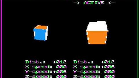 3D-Demo for the Apple ][ - demonstration of Z-Buffer-technique