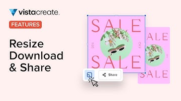 How to resize, download, and share VistaCreate designs