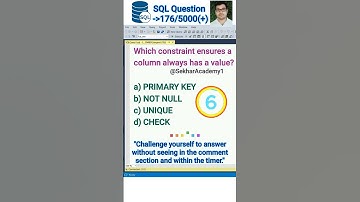 SQL Question 176 || #shorts #ytshorts #youtubeshorts #sql #interview #reels #mysql @SekharAcademy1