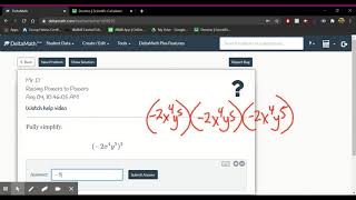 DeltaMath Algebra 1: Raising Powers to Powers