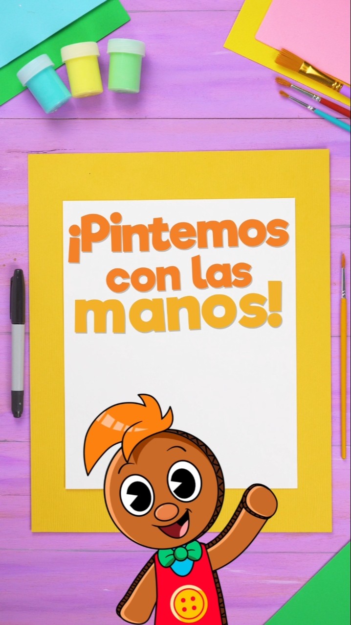 Cómo Pintar un Pollito con tus Manos! ?? Manualidad con Pin Pon #Shorts