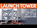 Eighth Launch Tower Section Rolls to Launch Site | SpaceX Boca Chica