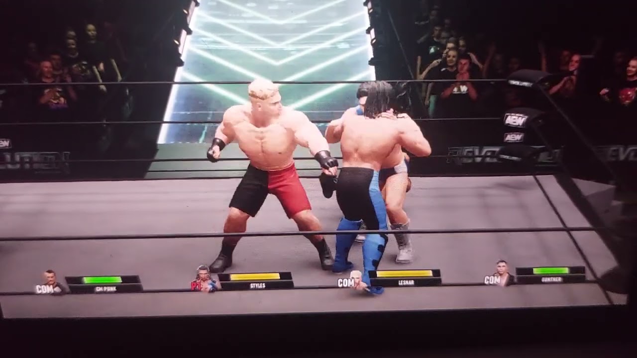 Gunther vs Brock Lesnar vs AJ Styles vs CM Punk World Heavyweight Title Match UAEW REVOLUTION 