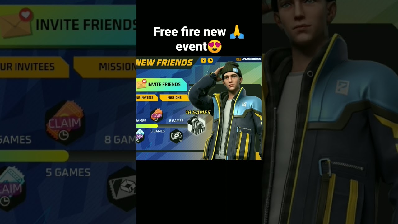 😎invite your friends to return to free fire max new event 