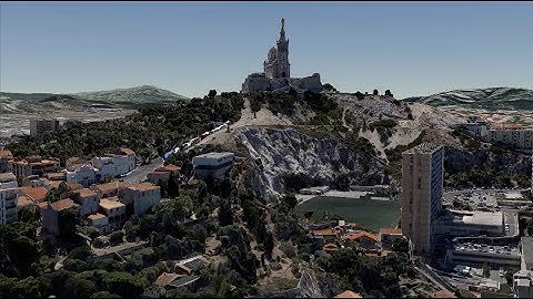 Marseilles, France Integrated Mesh 3D animation