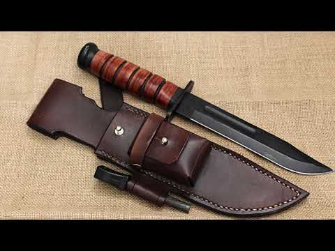 Making A Ka Bar Leather Sheath Pouch Youtube