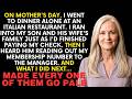 My Son Skipped Mothers Day With Me — Then Paid for His In-Laws Dinner With My Membership