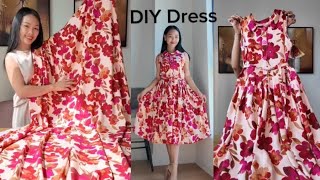 From Floral Fabric to a Beautiful Dress 🌸 | DIY Sewing Project