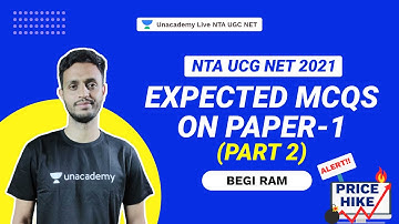 Expected MCQs on Paper-1 (Part 2) | Begi Ram | NTA UGC NET | Unacademy Live