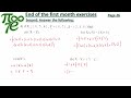 End of the first month exercises#2