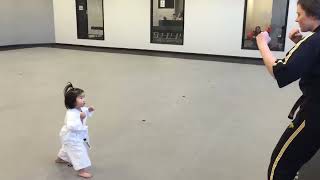 3 Year Old Taekwondo White Belt Reciting Student Creed