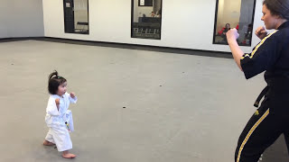 3 Year Old Taekwondo White Belt Reciting Student Creed