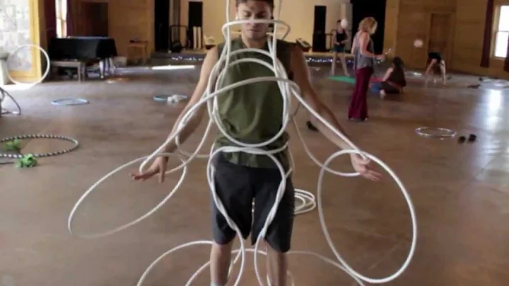 Nick Guzzardo wrapped up in hoops at the Spin Summ...
