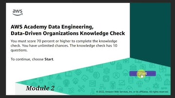 Module 2 Knowledge Check || AWS Data Engineering || Data Driven Organisations || AWS Academy