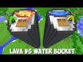 What&#39;s inside LONGEST LAVA VS WATER BUCKET BASE in Minecraft ? NEW SECRET PASSAGE !