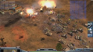 USA - Command & Conquer Generals Zero Hour - 1 vs 7 HARD Gameplay