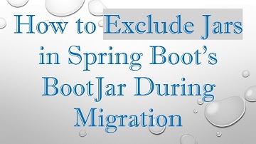 How to Exclude Jars in Spring Boot