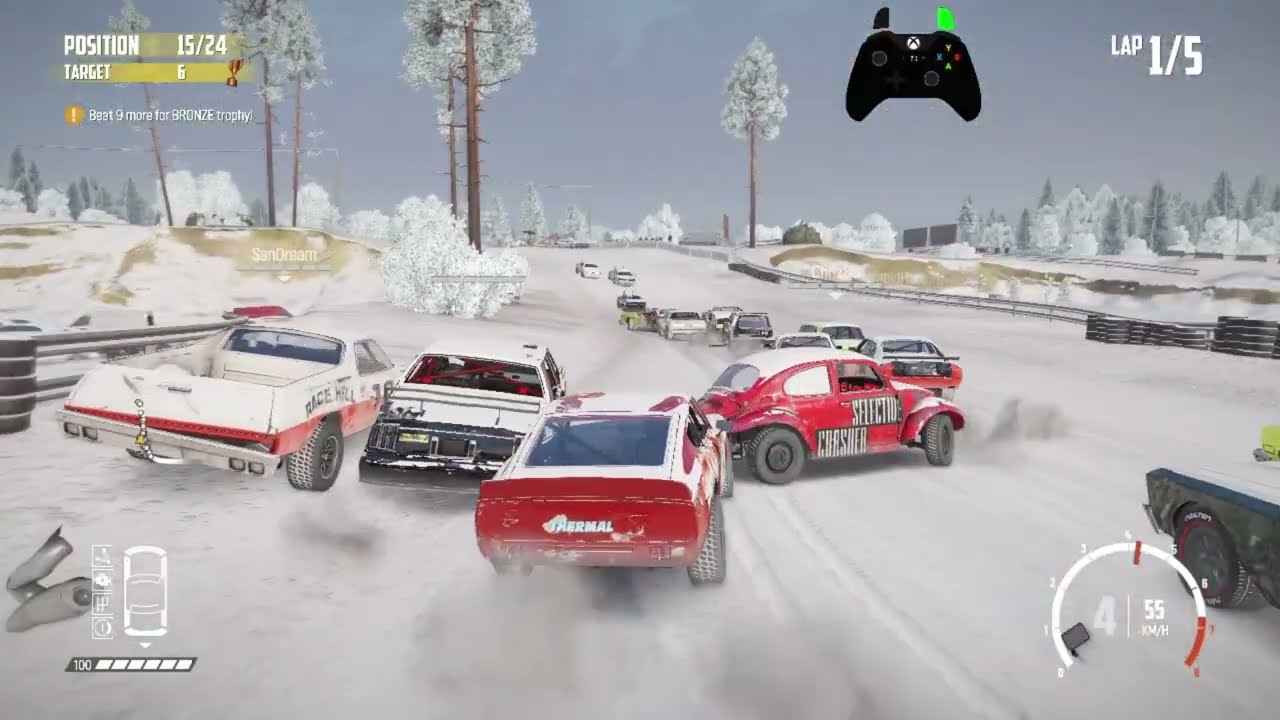 Wreckfest 23.02.03 Daily Challenge - Savolax Sandpit Short Route Reverse - Sunrise Super