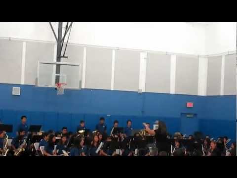 Rio Hondo Middle School's Band Playing BLAZE OF GLORY At Durfee. :D