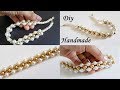 How to make Pearl Necklace at Home || DIY || Handmade Beaded Necklace