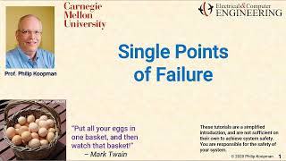L30 01 Single Points of Failure Title