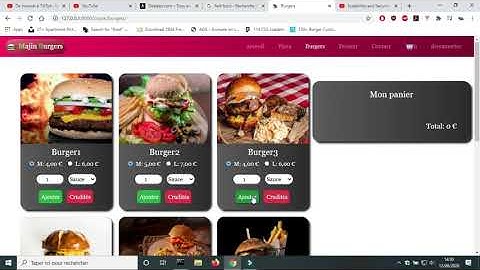 Fast-food web application (Django and Javascript)