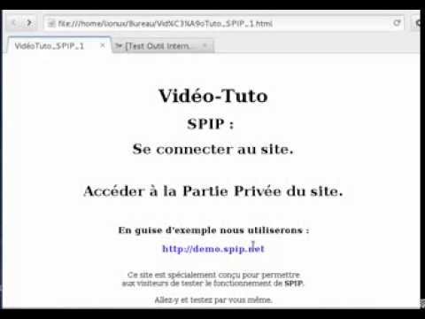 1_spip : connexion et accès à l'espace privé d'un site sous SPIP