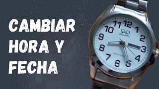 How to change the date and time of a Q&Q Analog Clock