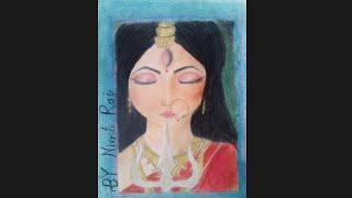 Soft pastel Drawing of Goddess Durga/Maa Durga screenshot 3