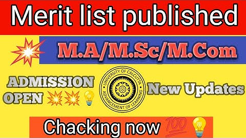 MA/MSc/MCom Merit list published।। Calcutta University 👆.. Admission now 💯 #college #university