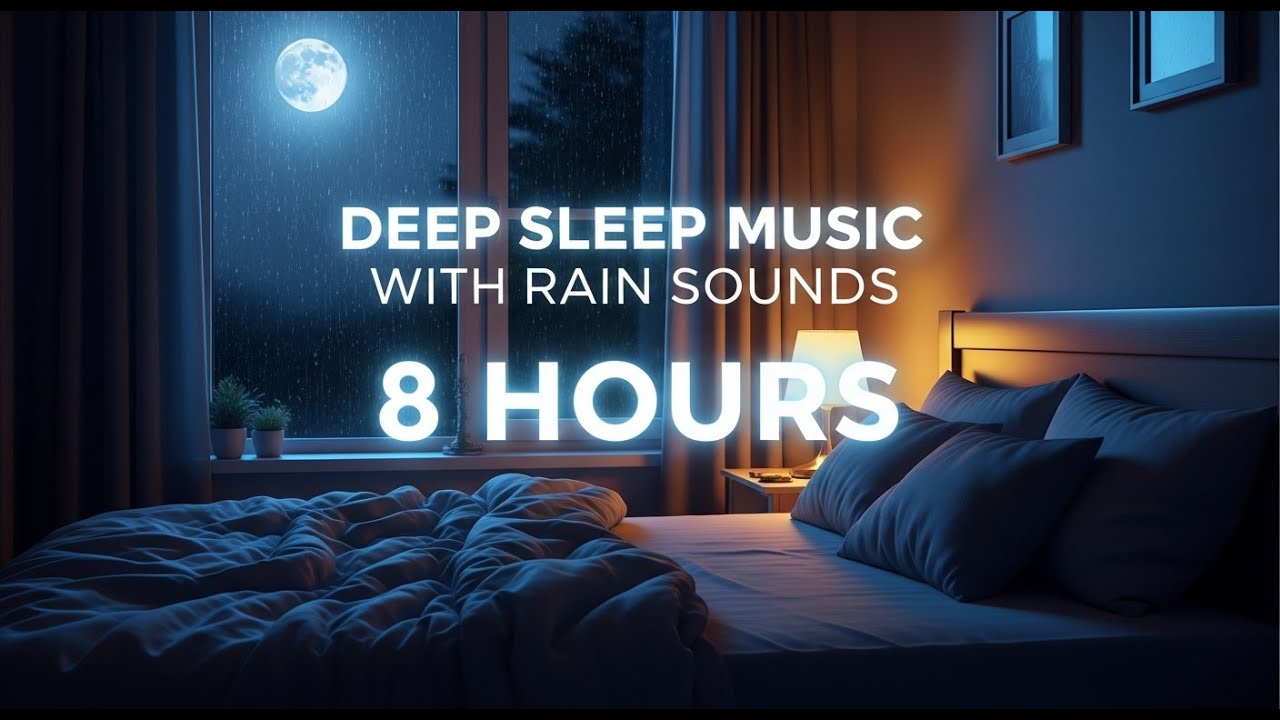 Deep Sleep Music with Rain Sounds – 8 Hours Relaxing Night Ambience for ...