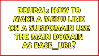 Drupal: How to make a menu link on a subdomain use the main domain as base_url?