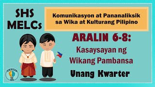 Aralin 6-8: Kasaysayan ng Wikang Pambansa SHS Grade 11 MELCs