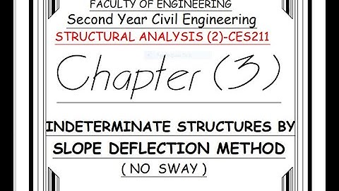 CES211-Part 1-Slope Deflection Method- Structures without sway