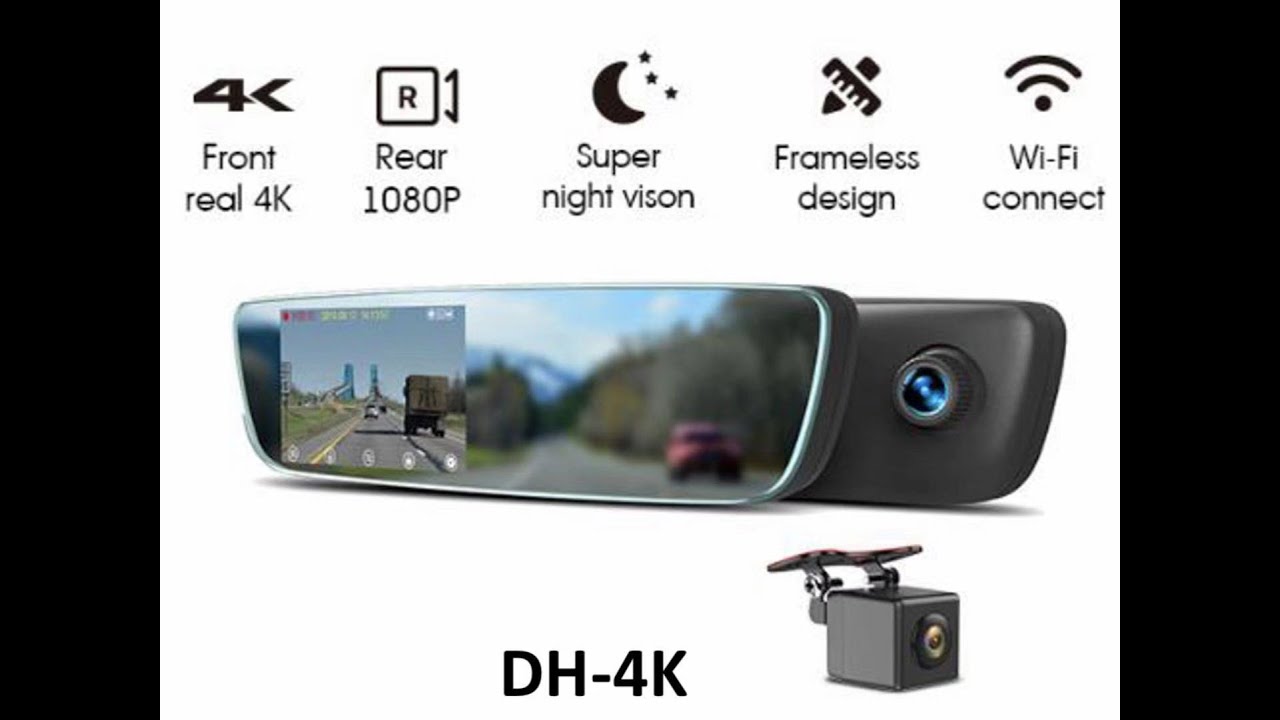 Germid Camera GERMID DH-4K rearview mirror DVR introduction and installation - YouTube