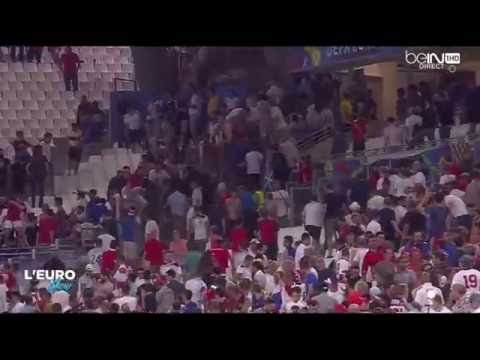 The Russian fans attacked the English at full time of 1-1 draw