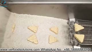 Verfoodsolutions Mini Patty Nugget Forming Machine Triangle Nuggets Forming Breading Testing Video F