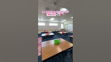 Classroom set up day 6! ✏️🪩🩷✨ #classroomteacher #classroomsetup